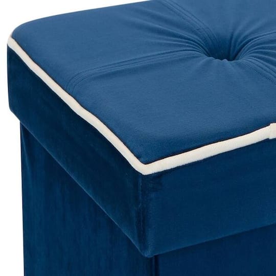 Simplify Collapsible Velvet Storage Ottoman